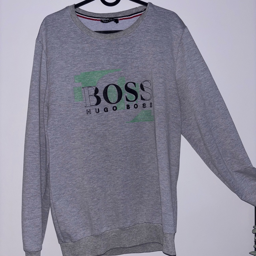 Hugo Boss Gray Crewneck Men's Sweater